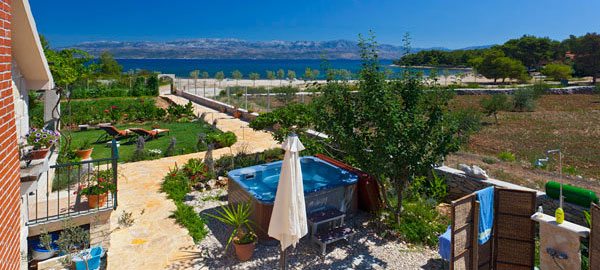 Beautiful holiday beach villa in Supetar on Brač Island in Croatia