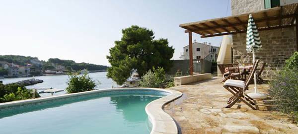 Old Dalmatian stone villa in Sumartin on Island of Brač Croatia