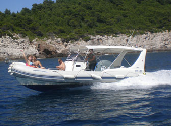 Zodiak Medline III - speedboat RIB rental with skipper in Dubrovnik region