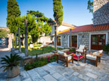 Leisure area in front of this exclusive villa in Dubrovnik