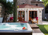 Jacuzzi in front of this exclusive villa in Dubrovnik for rent