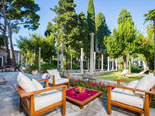 View on the park from the leisure area in luxury Dubrovnik villa