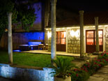 Night atmosphere in leisure area of the luxury Dubrovnik villa for rent