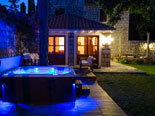 Night atmosphere in leisure area of the luxury Dubrovnik villa for rent