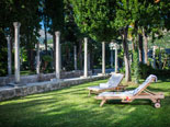 Sunbeds in the garden of the rental villa in Dubrovnik