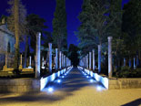 Night view on the park passage 