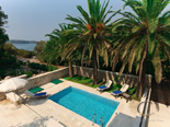 Pool in luxury villa in Dubrovnik from the north side