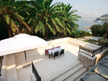 Front outside terrace in luxury villa in Dubrovnik 