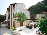 South outside terrace under a pergola in luxury villa in Dubrovnik 