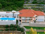 View on five star luxury villa on the island of Korcula in Croatia 