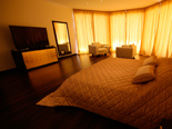 The Golden bedroom in the 5 star luxury villa on the island Korcula in Dalmatia Croatia