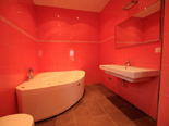The Golden bedroom bathroom in the 5 star luxury villa on the island Korcula in Dalmatia Croatia