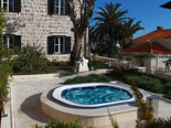 Jacuzzi in front of the luxury villa in Dubrovnik for rent