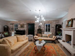 Living room of this luxurious rental villa in Dubrovnik is very spacious and stylishly decorated 