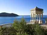 Gazebo on one of the leisure terraces of the waterfront luxury villa in Dubrovnik Croatia