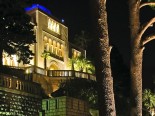 The view on the waterfront luxury villa in Dubrovnik Croatia by night