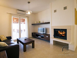 Living room in guest annex in luxury seafront villa on island Brac 