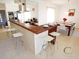 Kitchen and dining room in five star villa on island Brac Dalmatia Croatia