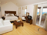 Master bedroom in luxury holiday villa on island Brac in Dalmatia in Croatia