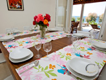 Dining room in holiday villa on Dalmatian island Brač in Croatia