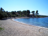 Beach in front of the luxury villa for rent on island Brac in Dalmatia in Croatia 