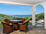 Outside terrace in the luxury villa in Trogir countryside in Dalmatia