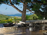 Outside terrace in the luxury villa in Trogir countryside in Dalmatia