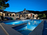 Night view on the Luxury villa in Trogir countryside 