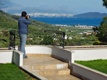 Viewpoint on the Kastela Bay from the luxury villa in Trogir countryside