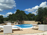 Pool area in luxury villa near Pirovac in Dalmatia in Šibenik region