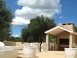 Outside terrace with BBQ in luxury villa in Šibenik region