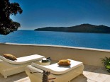 The view on island and sea from the luxury Villa's terrace