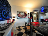 Stylishly decorated dining room in this Dalmatian villa