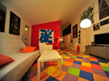 Living room on the first floor in luxury Hvar villa for rent