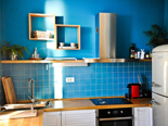 Kitchen in the five star lighthouse villa on the island Vir in Zadar region