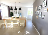 Dining room in the five star lighthouse villa on the island Vir in Zadar region