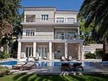 Pool area in luxury Dalmatian villa in Split Croatia 