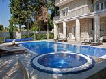 Pool area in luxury Dalmatian villa in Split Croatia 