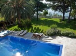 Pool area in luxury Dalmatian villa in Split Croatia 