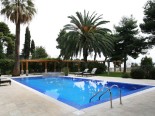 Pool area in luxury Dalmatian villa in Split Croatia 