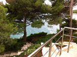 View from the terrace of the Brac villa with pool 