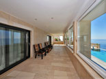 Terrace in front of the first floor bedrooms in holiday villa on Korcula