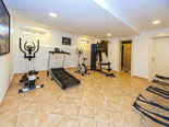 In the basement of this five star villa there is a  gym, ...