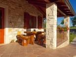 Outside terrace of the High quality villa with pool in Istria near Labin and Rabac