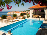 The imposing white stone luxury villa in Dubrovnik with great view