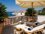 The view from the villa's terrace on the Dubrovnik City Walls