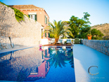 On the pool in the luxury villa on Dubrovnik Riviera