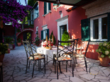 Outdoor terrace in luxury holiday villa on Dubrovnik Riviera 