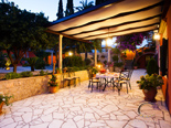 Outdoor terrace in luxury villa on Dubrovnik Riviera 