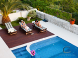 Pool and sundeck in Dubrovnik Riviera luxury villa